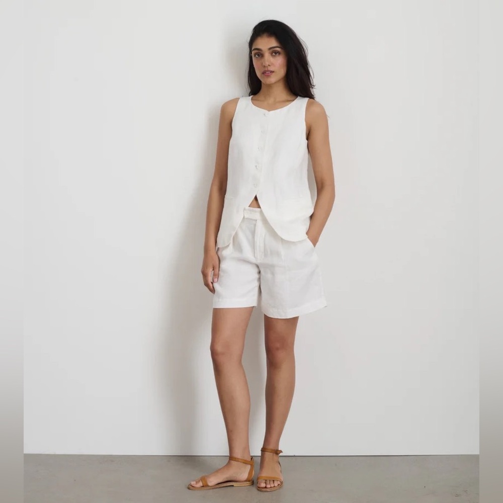 Alex Mill Anna pleated shorts in linen